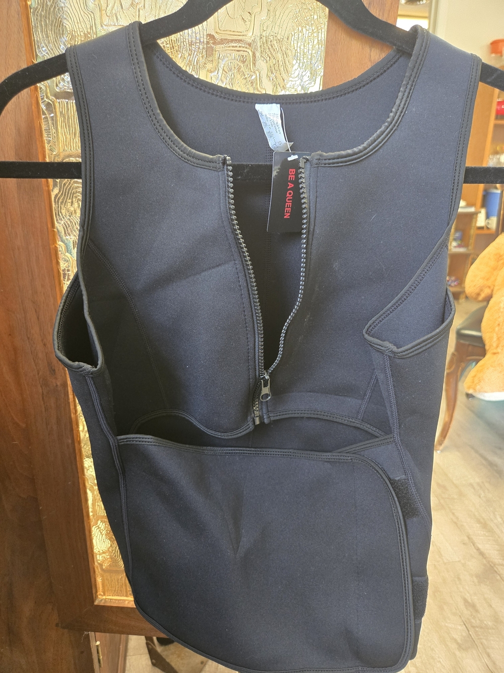 Black Zip-Front Women's Tank Top